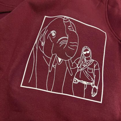 Hoodie Unisex mit indiviueller Lineart Zeichnung