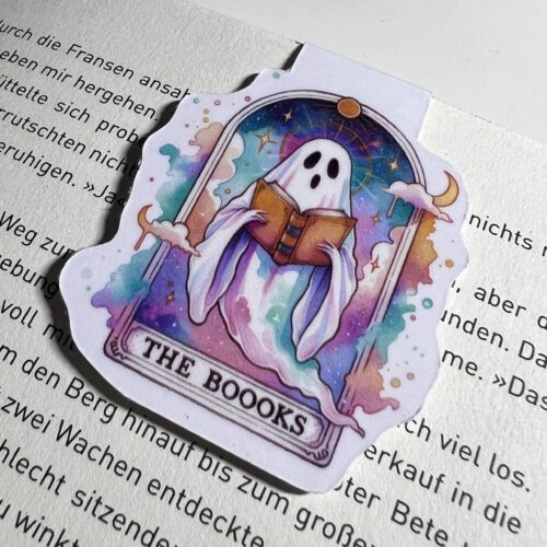 Magnetisches Lesezeichen - Geist mit Büchern