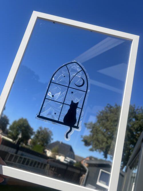 Suncatcher fürs Fenster - Katze am Fenster