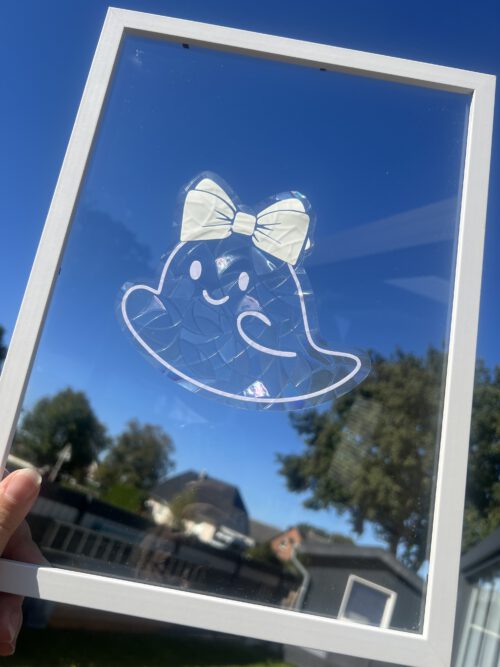 Suncatcher fürs Fenster - Geist mit Schleife