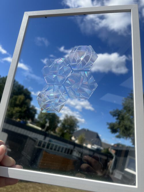 Suncatcher fürs Fenster - Set Hexagon