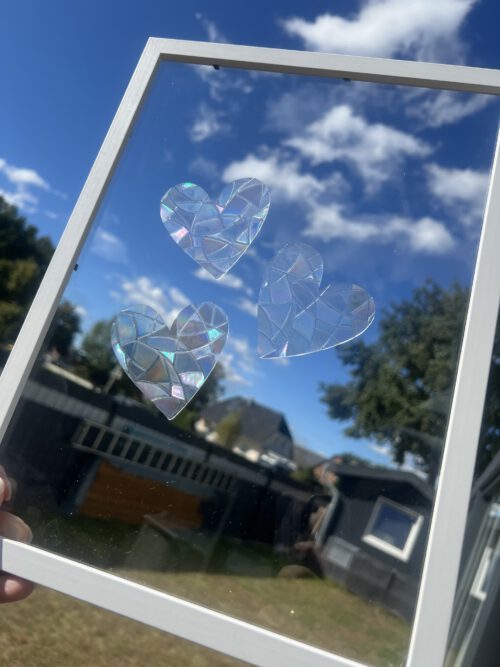 Suncatcher fürs Fenster - Set Herzen