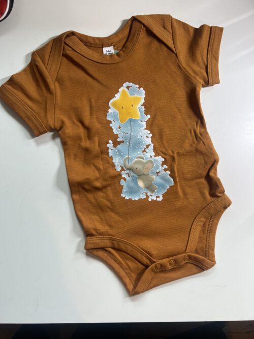 Body kurzarm 3-6 Monate fliegender Elefant