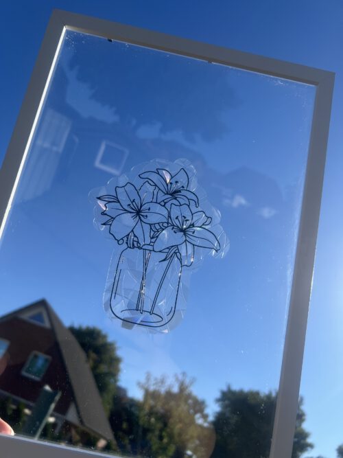 Suncatcher fürs Fenster - Blumenstrauß Lilien