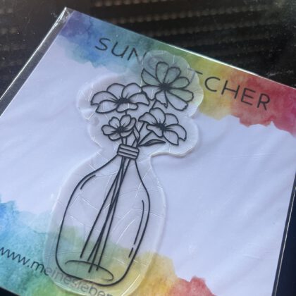 Suncatcher fürs Fenster - Blumenstrauß Mohn