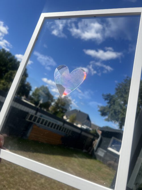 Suncatcher Regenbogen Premium Herz