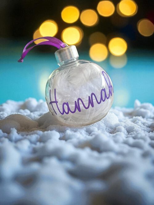 Personalisierte Weihnachtskugel zum Befüllen – 8 cm Durchmesser