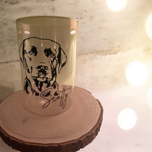 Personalisiertes Erinnerungsglas für Haustiere