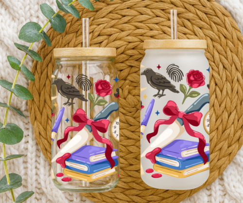 Dosenglas mit Bambusdeckel - Booktok Crime