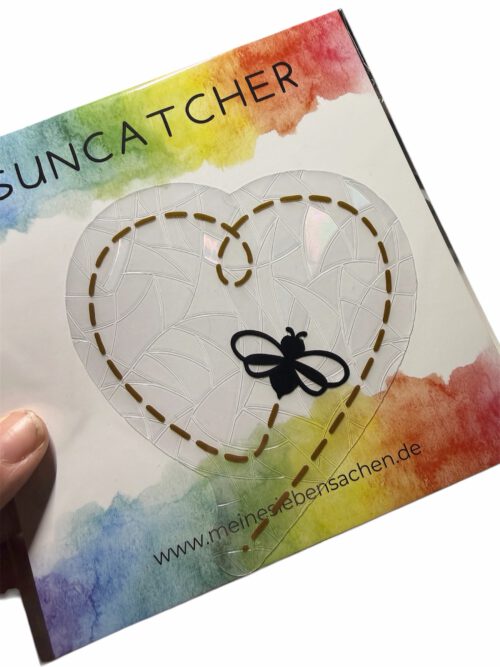 Suncatcher fürs Fenster - Bienenherz